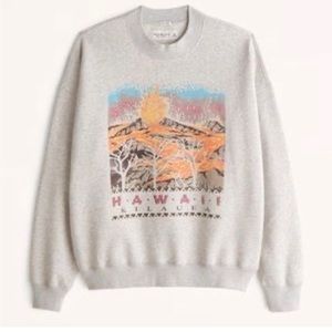 Abercrombie Hawaii Graphic Crew Sweatshirt 🌋 size Large